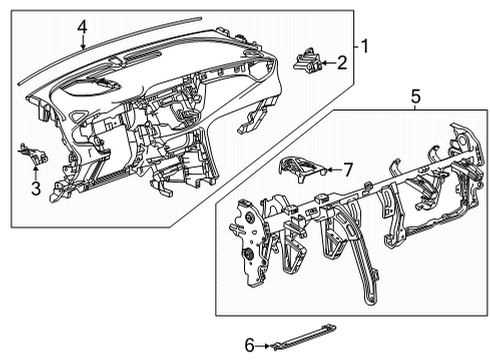 2023 Buick Encore GX Cluster & Switches, Instrument Panel Diagram 2 - Thumbnail