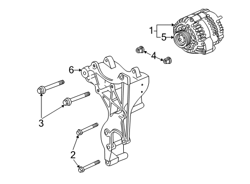 2004 Buick Rainier GENERATOR Assembly (Remanufacture) Diagram for 19244750