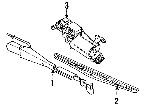 1995 Pontiac Trans Sport Wiper & Washer Components Diagram