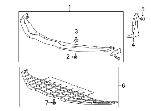 2016 Chevy Corvette Front Bumper - Spoiler Diagram