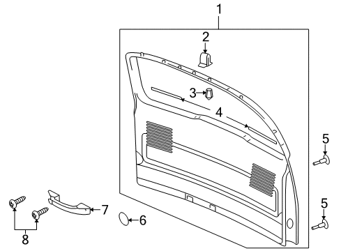 2005 Buick Terraza Interior Trim - Lift Gate Diagram