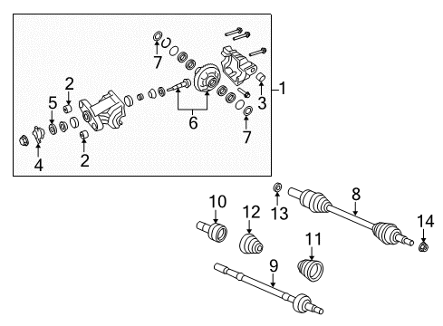 2015 Chevy SS Axle & Differential - Rear Diagram