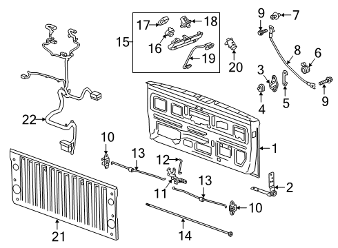 2022 Chevy Silverado 1500 SWITCH ASM-VEH STABILITY CONT SYS *JET BLACK Diagram for 86827741