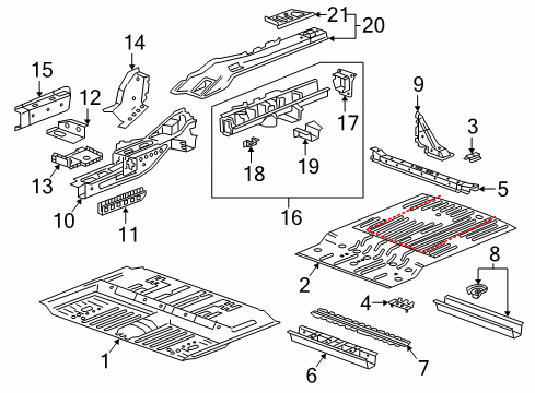 2022 Chevy Blazer Extension, Rear W/H Inr Pnl Diagram for 84651247