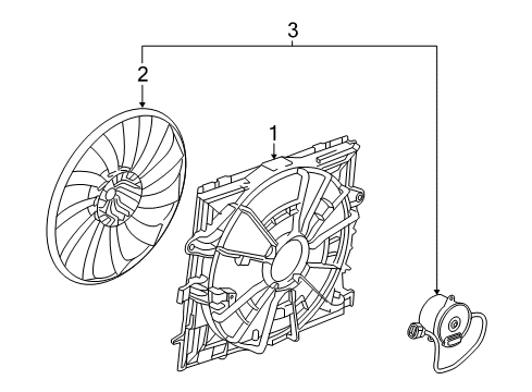 2018 Cadillac CT6 Cooling System, Radiator, Water Pump, Cooling Fan Diagram 7 - Thumbnail