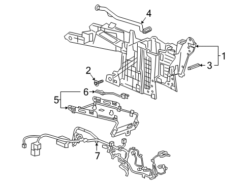 2024 Cadillac XT6 Harness Assembly, F/Flr Cnsl Wrg Diagram for 84873871