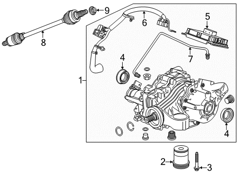 2019 Buick Regal TourX Axle & Differential - Rear Diagram