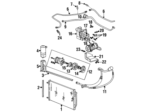 1995 Buick Riviera Compressor Asm,A/C (Remanufacture) Diagram for 19169371