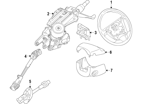 2015 Chevy Sonic Steering Wheel Assembly *Black Diagram for 94780581