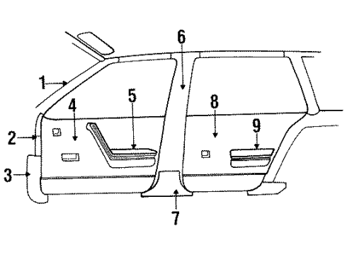 1992 Pontiac Sunbird Molding, Roof Inner Side Finish *Paint To Mat Diagram for 22566423