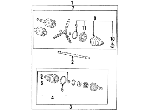 1999 Buick Riviera Front Wheel Drive Shaft Kit Diagram for 26063202