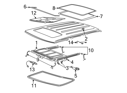 1997 Chevy Blazer Sunroof Diagram 2 - Thumbnail