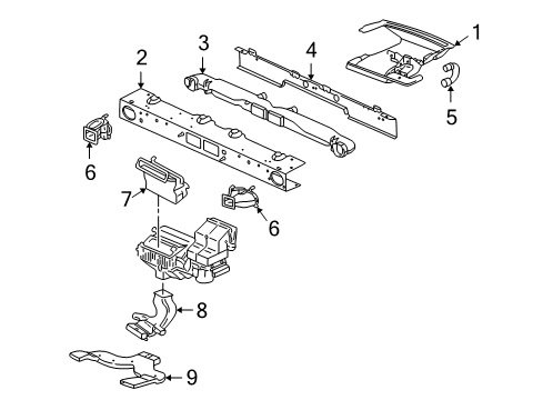 2008 Chevy Uplander Ducts Diagram 1 - Thumbnail