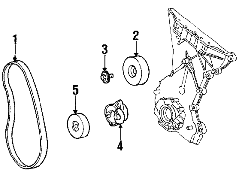 1998 Saturn SL2 Tensioner Asm,Drive Belt Diagram for 21007465