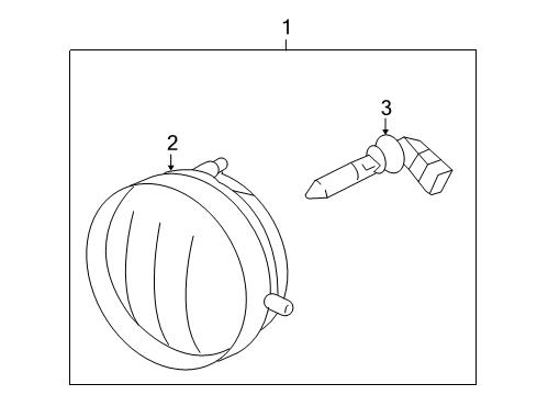 2009 Pontiac Vibe Lamp,Front Fog Diagram for 88975661