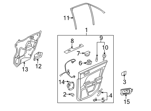 2006 Cadillac STS Front Door Diagram 4 - Thumbnail