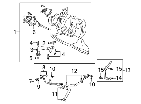 2019 Cadillac CT6 Pipe Assembly, Turbo Cool (172Mm Length) Diagram for 12689082