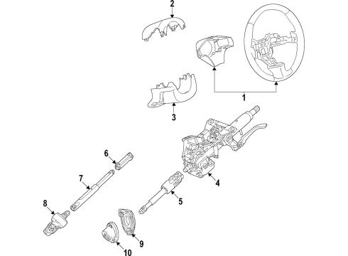 2016 Cadillac ATS Steering Column & Wheel, Steering Gear & Linkage Diagram 1 - Thumbnail