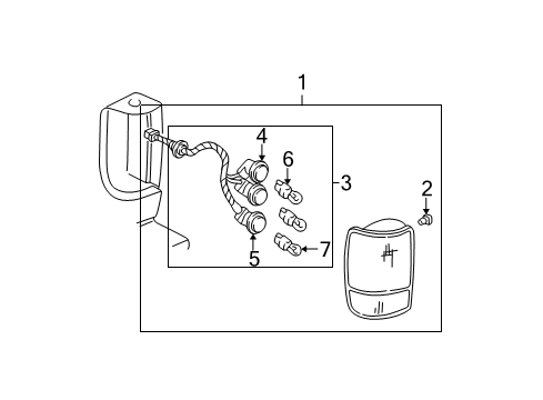 1997 GMC Jimmy Combination Lamps Diagram