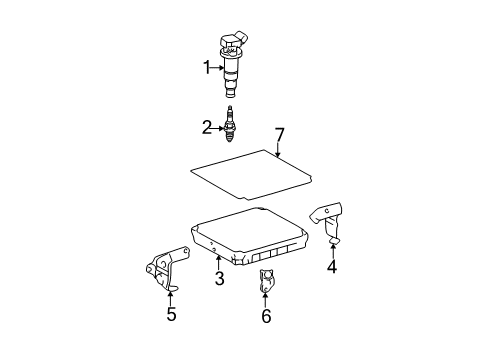 2005 Pontiac Vibe Spark Plug Diagram for 19185432