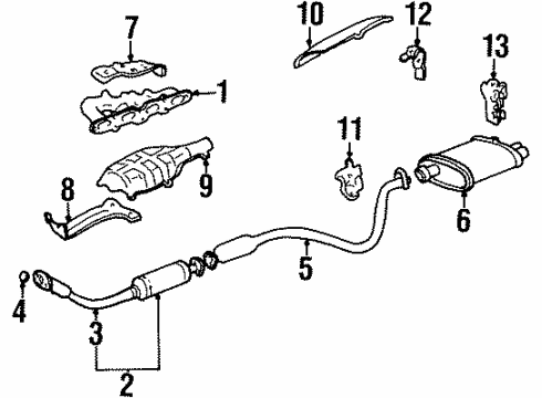 1994 Buick Skylark Seal,Exhaust Manifold Pipe Diagram for 24573886