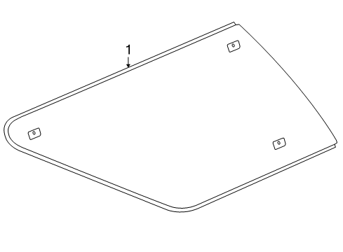 2004 Cadillac SRX Quarter Panel - Glass & Hardware Diagram