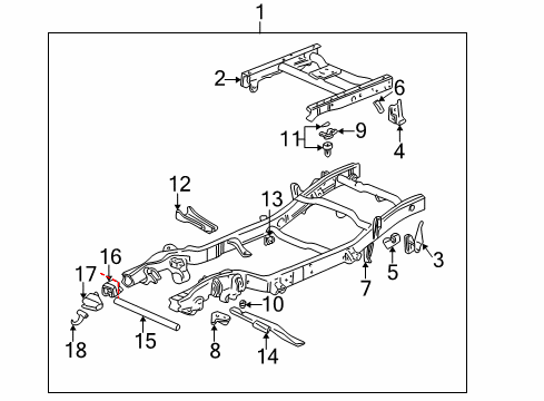 2007 GMC Sierra 1500 Classic Frame & Components Diagram 4 - Thumbnail