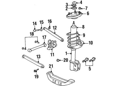 1997 Chevy Lumina Rear Spring Assembly (Rh Proc) Diagram for 10415609