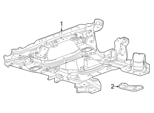 2024 Cadillac LYRIQ Suspension Mounting - Front Diagram