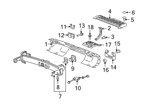 2009 Hummer H3T Rear Bumper Diagram