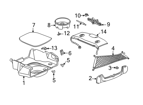 2000 Buick Park Avenue Interior Trim - Rear Body Diagram