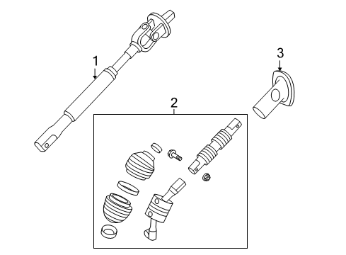 2008 GMC Yukon Steering Column & Wheel, Shroud, Switches & Levers Diagram 5 - Thumbnail