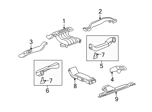 2007 Saturn Outlook DUCT ASM-FLR FRT AIR OTLT Diagram for 25999467