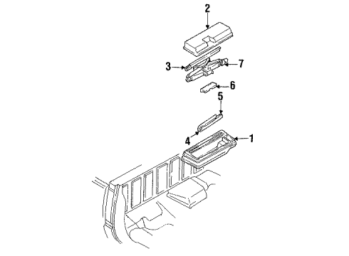 1989 Chevy K3500 Interior Trim - Cab Diagram 3 - Thumbnail