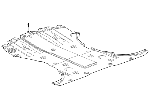 2024 Cadillac LYRIQ Under Cover & Splash Shields Diagram