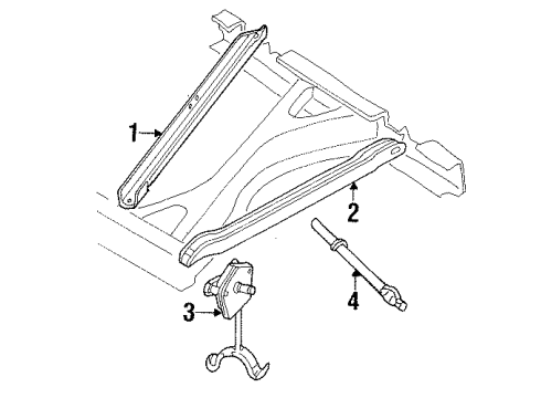 1992 Chevy C2500 Carrier & Components - Spare Tire Diagram