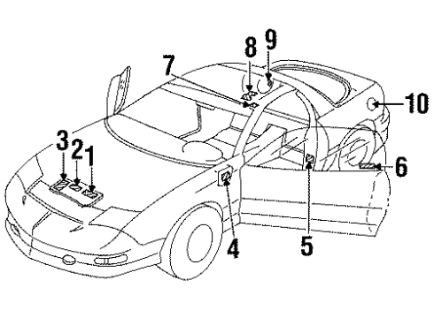 1997 Pontiac Firebird Information Labels Diagram