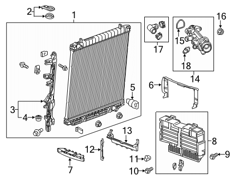 2020 Chevy Colorado Hose Assembly, Egr Valve Cooling Feed (Bottom) Diagram for 55594317