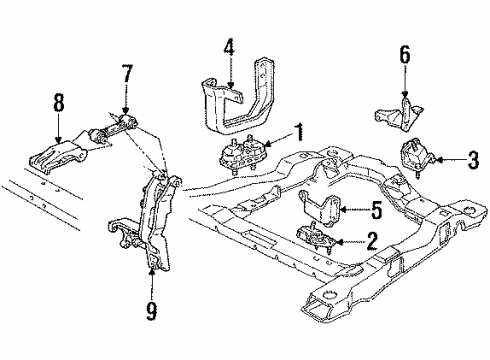 1991 Oldsmobile Silhouette Engine Mounting Diagram