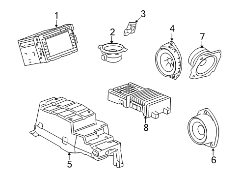 2011 GMC Yukon Radio Assembly, Receiver & Nav Eccn=7A994 Diagram for 22776896