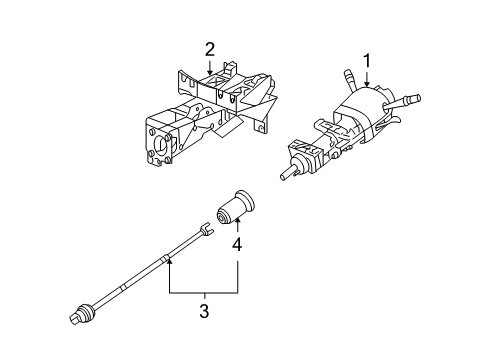 2007 Chevy Corvette Steering Column, Steering Wheel Diagram 1 - Thumbnail