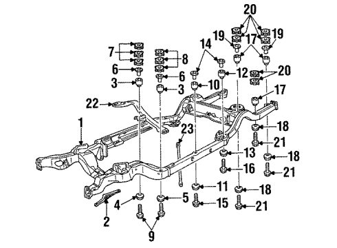 1993 Cadillac Fleetwood Brace Diagram for 14008433