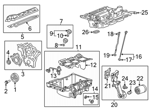 2022 Cadillac CT4 Engine Parts & Mounts, Timing, Lubrication System Diagram 3 - Thumbnail