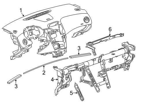 2016 Chevy Cruze Cluster & Switches, Instrument Panel Diagram 2 - Thumbnail