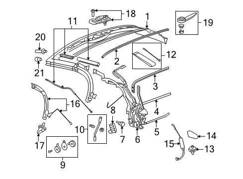 2008 Saturn Sky Convertible Top Diagram