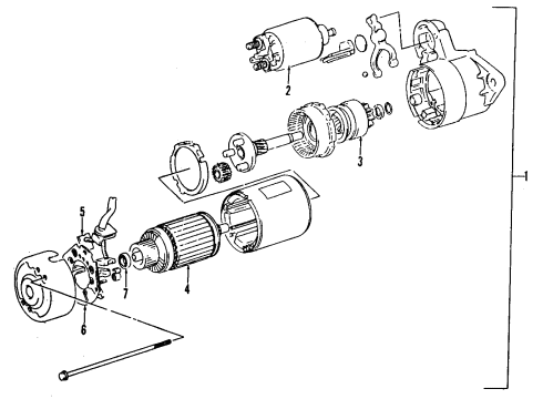 1998 Chevy Tracker ARMATURE, Starter Motor Diagram for 96065248