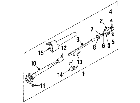 1989 GMC K2500 Lower Steering Column Diagram 1 - Thumbnail