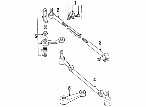 1990 Pontiac Firebird P/S Pump & Hoses, Steering Gear & Linkage Diagram 2 - Thumbnail