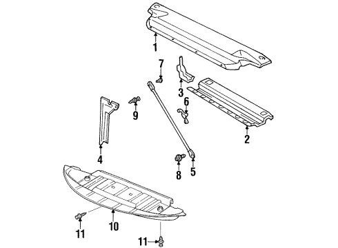 1996 Buick Riviera Radiator Support Diagram