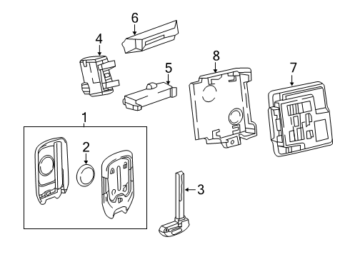 2021 Chevy Blazer Keyless Entry Components Diagram